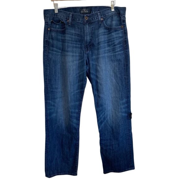 Lucky Brand VTG 361 Straight Mid Rise Blue Jeans Men's Size 36 x 32 - Picture 2 of 13